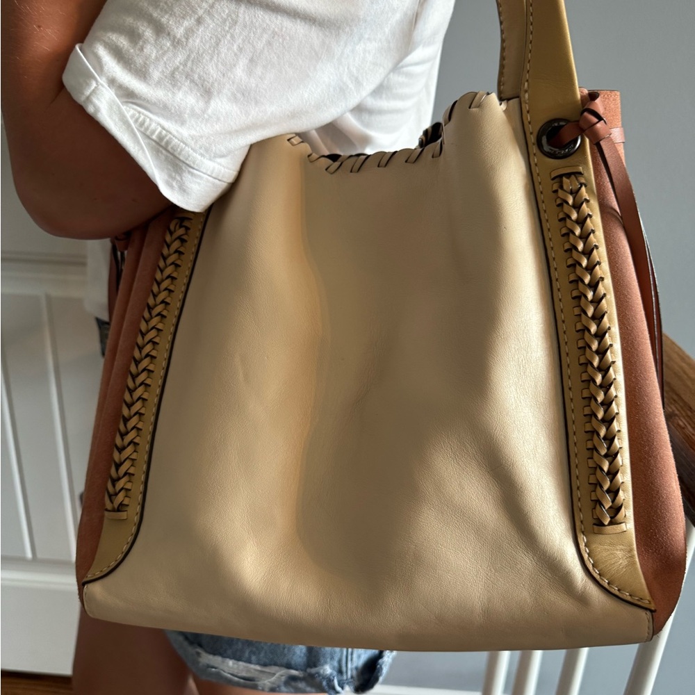 Coach Harmony Color Block Hobo Whipstitch